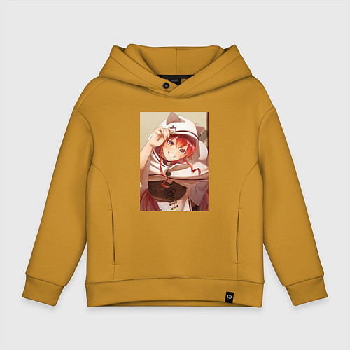 Детское худи оверсайз Реинкарнация безработного Эрис Бореас Грейрат кошк / Горчичный – фото 1
