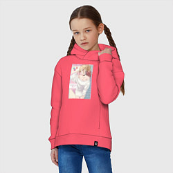 Толстовка оверсайз детская Марин Китагава косплей, цвет: коралловый — фото 2