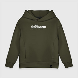 Толстовка оверсайз детская The first descendant logo, цвет: хаки