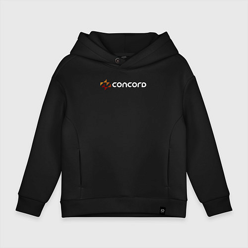 Детское худи оверсайз Concord logo game / Черный – фото 1