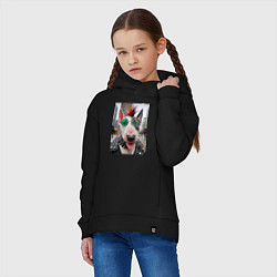 Толстовка оверсайз детская Bully punk musician - ai art fantasy, цвет: черный — фото 2