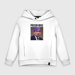 Толстовка оверсайз детская Prison mike Michael Scott - офис, цвет: белый