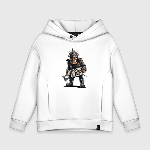 Детское худи оверсайз Киллер бургер / Белый – фото 1