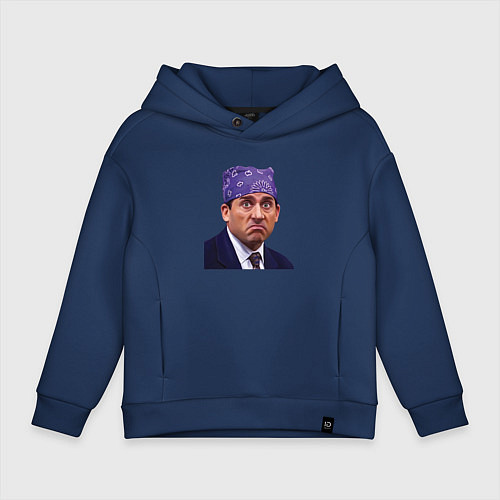 Детское худи оверсайз Prison mike Michael Scott офис / Тёмно-синий – фото 1