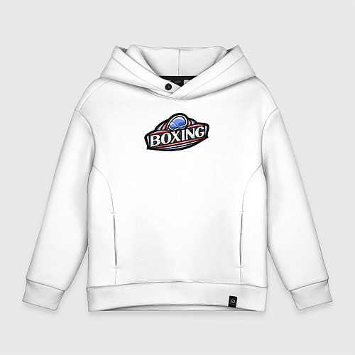 Детское худи оверсайз Boxing sport / Белый – фото 1