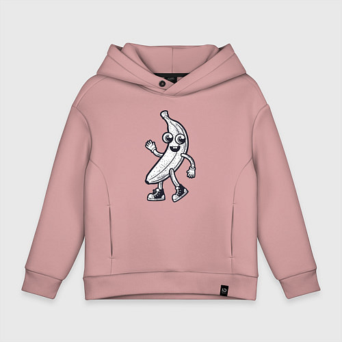 Детское худи оверсайз Банановый человечек / Пыльно-розовый – фото 1