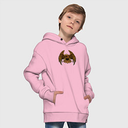 Толстовка оверсайз детская Орлан, цвет: светло-розовый — фото 2