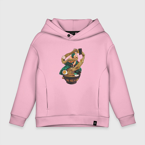 Детское худи оверсайз One piece Зоро Zoro удон / Светло-розовый – фото 1