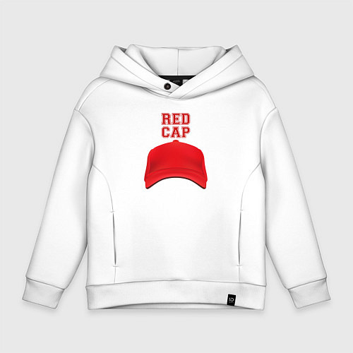 Детское худи оверсайз Red cap / Белый – фото 1
