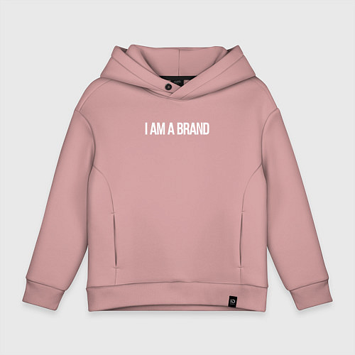 Детское худи оверсайз I am a brand / Пыльно-розовый – фото 1