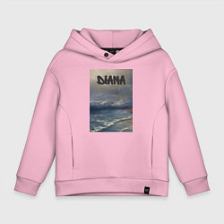 Толстовка оверсайз детская Diana волны, цвет: светло-розовый