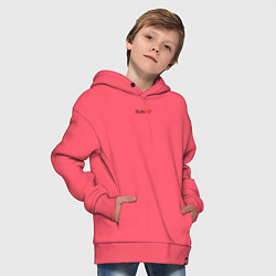 Толстовка оверсайз детская BTS Hobi jhope, цвет: коралловый — фото 2