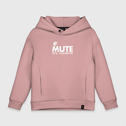 Толстовка оверсайз детская Depeche Mode - Mute Records, цвет: пыльно-розовый