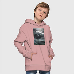 Толстовка оверсайз детская Maria штормовые волны, цвет: пыльно-розовый — фото 2