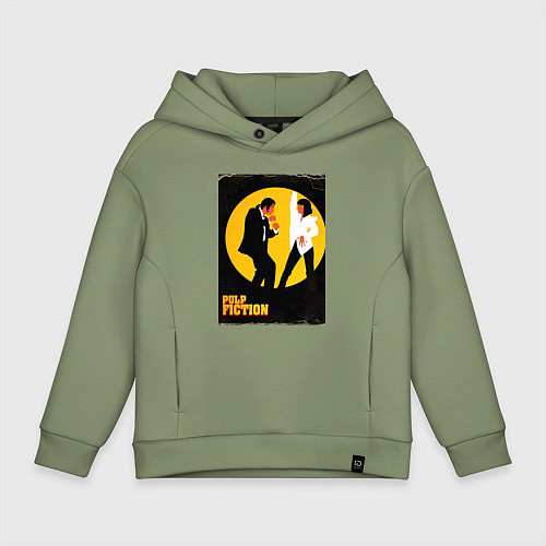Детское худи оверсайз Криминальное чтиво парный танец / Авокадо – фото 1