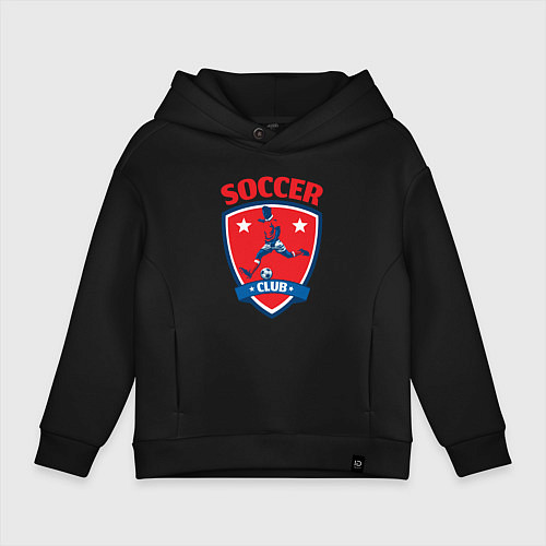 Детское худи оверсайз Sport soccer club / Черный – фото 1