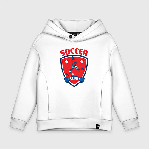 Детское худи оверсайз Sport soccer club / Белый – фото 1