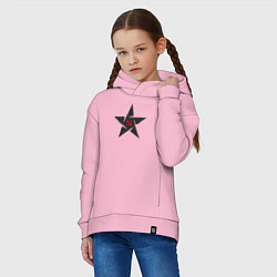Толстовка оверсайз детская Black star USSR, цвет: светло-розовый — фото 2