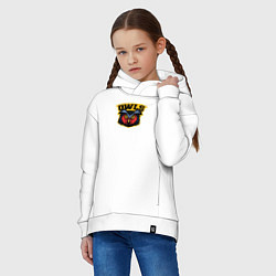 Толстовка оверсайз детская Команда сов, цвет: белый — фото 2
