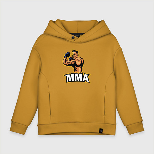 Детское худи оверсайз Fighter MMA / Горчичный – фото 1