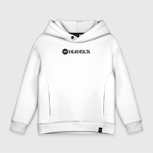 Детское худи оверсайз Deadlock white logo / Белый – фото 1