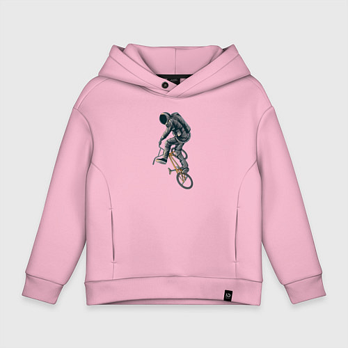 Детское худи оверсайз BMX космонавт / Светло-розовый – фото 1