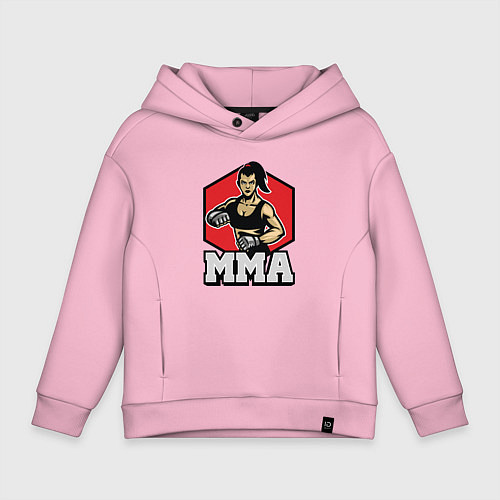 Детское худи оверсайз MMA girl / Светло-розовый – фото 1