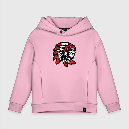 Детское худи оверсайз Indian / Светло-розовый – фото 1