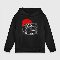 Толстовка оверсайз детская Supra атвомобиль для мужчин, цвет: черный