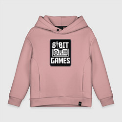 Толстовка оверсайз детская Игры 8 бит, цвет: пыльно-розовый