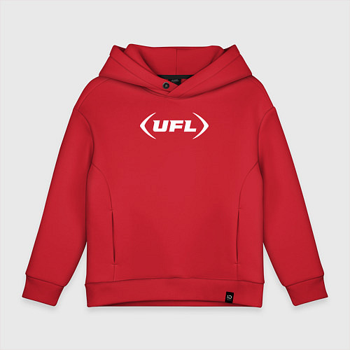 Детское худи оверсайз Ufl logo / Красный – фото 1