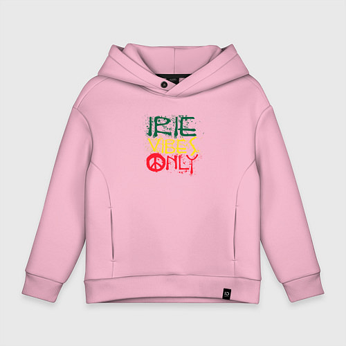 Детское худи оверсайз Irie vibes only / Светло-розовый – фото 1