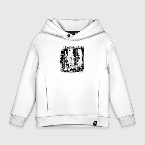 Детское худи оверсайз Input interrupt / Белый – фото 1