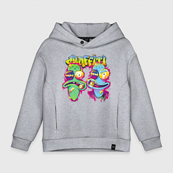 Толстовка оверсайз детская Terry and Korvo Graffiti, цвет: меланж