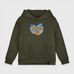 Толстовка оверсайз детская Wu-tang knicks, цвет: хаки