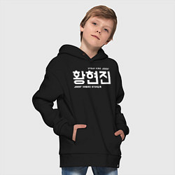 Толстовка оверсайз детская Хван Хенджин stray kids, цвет: черный — фото 2