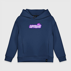 Толстовка оверсайз детская Supervive logo, цвет: тёмно-синий