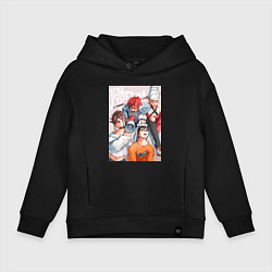 Толстовка оверсайз детская Дандадан: Кэн Такакура, цвет: черный