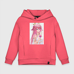 Толстовка оверсайз детская Genshin Impact Яэ Мико, цвет: коралловый