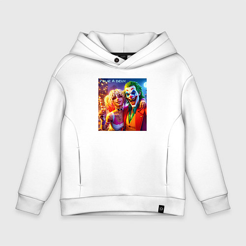 Детское худи оверсайз Folie a deuxs - pixel art / Белый – фото 1