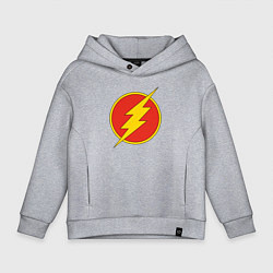 Толстовка оверсайз детская Flash logo, цвет: меланж