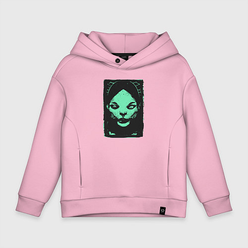 Детское худи оверсайз Ужасные существа и страшные монстры / Светло-розовый – фото 1