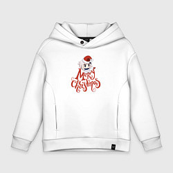 Толстовка оверсайз детская Геншин импакт - Рождество, цвет: белый