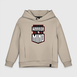 Толстовка оверсайз детская Дзюдо - разум воина, цвет: миндальный