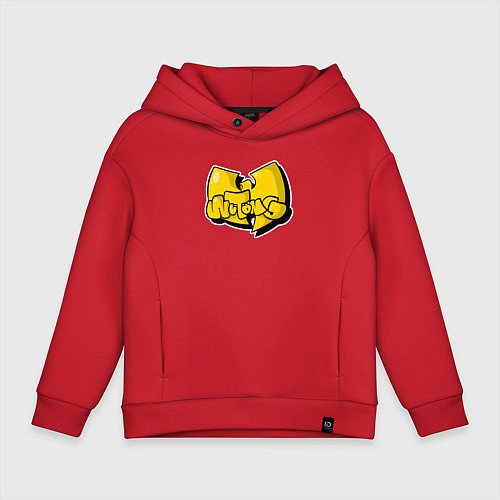 Детское худи оверсайз Wu-Tang bubble / Красный – фото 1