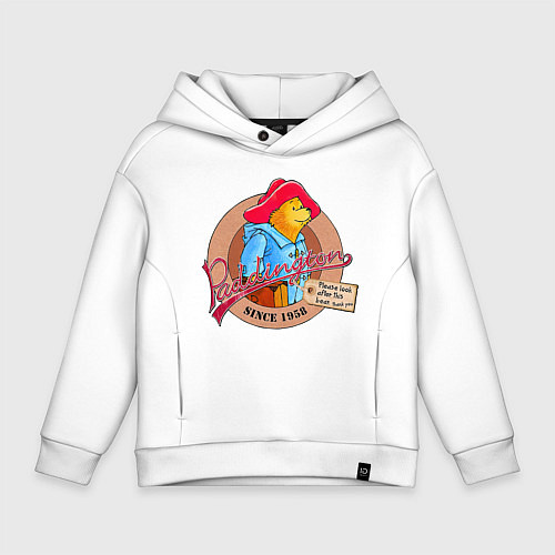 Детское худи оверсайз Paddington Bear / Белый – фото 1