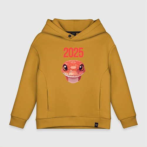 Детское худи оверсайз Оранжевая змея 2025 / Горчичный – фото 1
