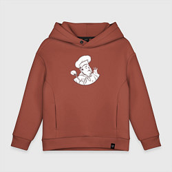 Толстовка оверсайз детская Cool chef, цвет: кирпичный