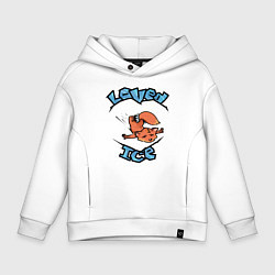 Толстовка оверсайз детская Любил лёд, цвет: белый