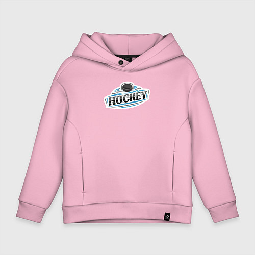 Детское худи оверсайз Play hockey / Светло-розовый – фото 1